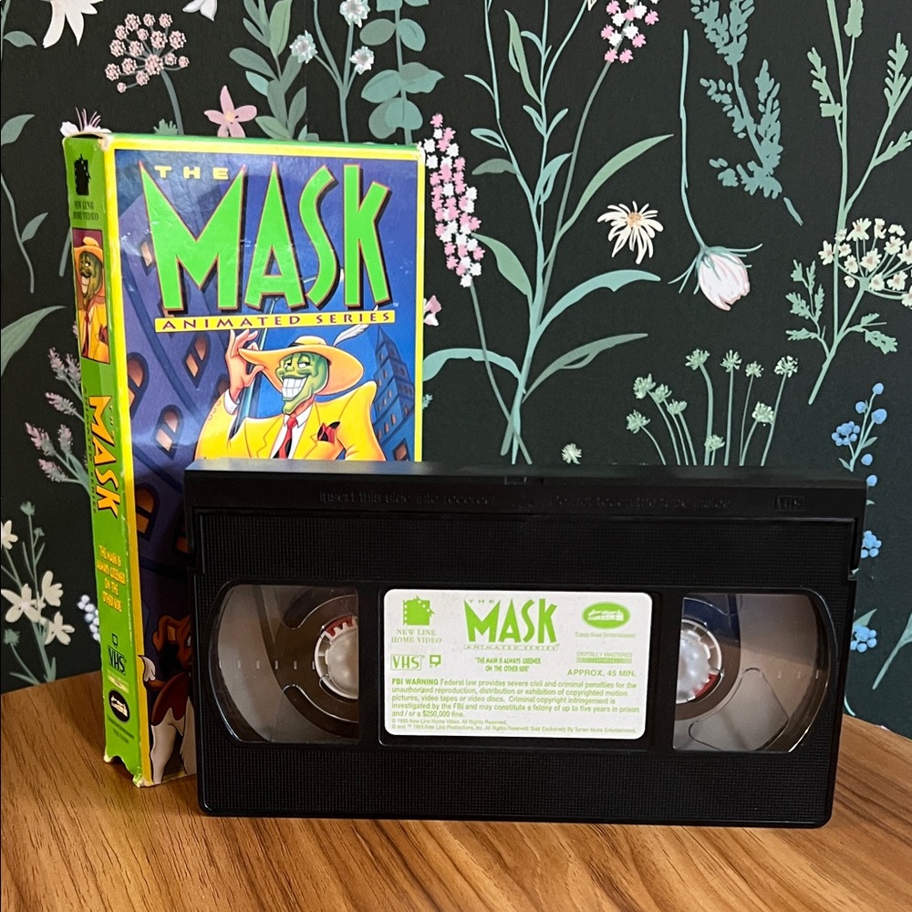 VINTAGE VHS tape for The Mask: Animated Series,the premiere episode 90s cartoons